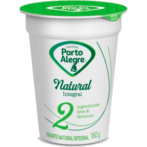 IOGURTE PORTO ALEGRE POTE 160G NATURAL INTEGRAL